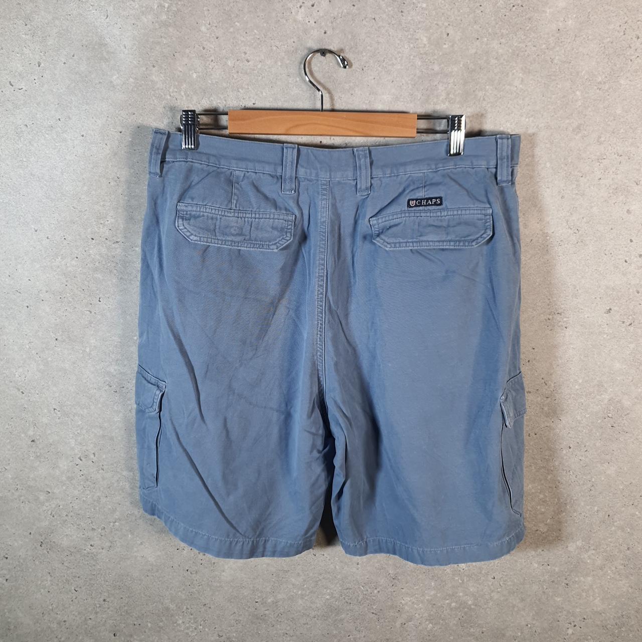 Vintage Chaps Ralph Lauren Chino Shorts Jorts Cargo Men’s W36 Blue Baggy Cotton