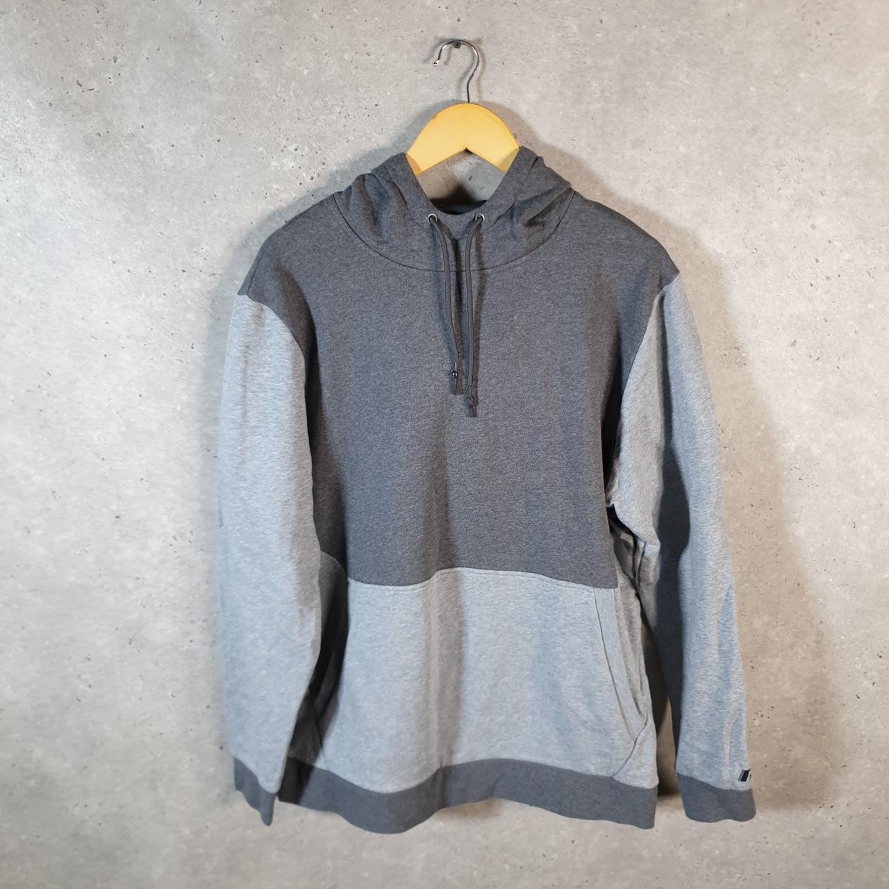 Vintage Russell Athletic Premium Fleece Hoodie Men’s Large Grey Pullover Baggy