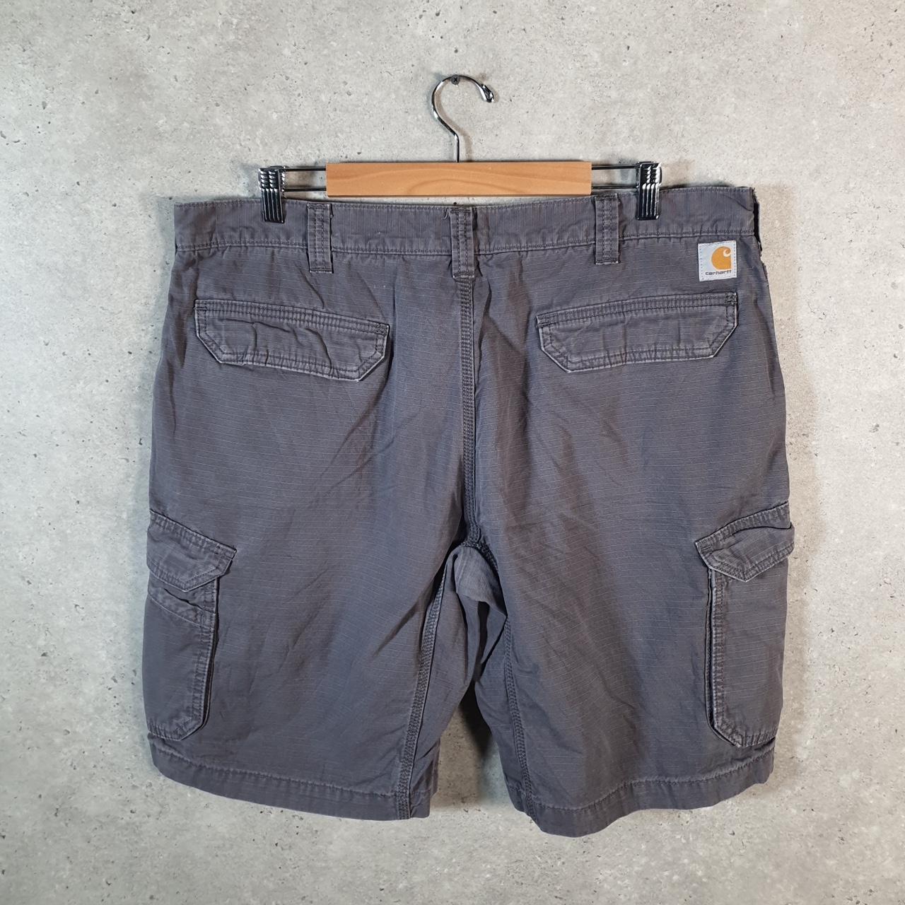 Vintage Carhartt Baggy Carpenter Shorts Jorts Cargo Men’s W40 Grey Relaxed Fit Workwear A4717