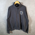 Vintage Champion 1/4 Zip Sweatshirt Men’s 2XL Grey Y2K Pullover Embroidered Logo