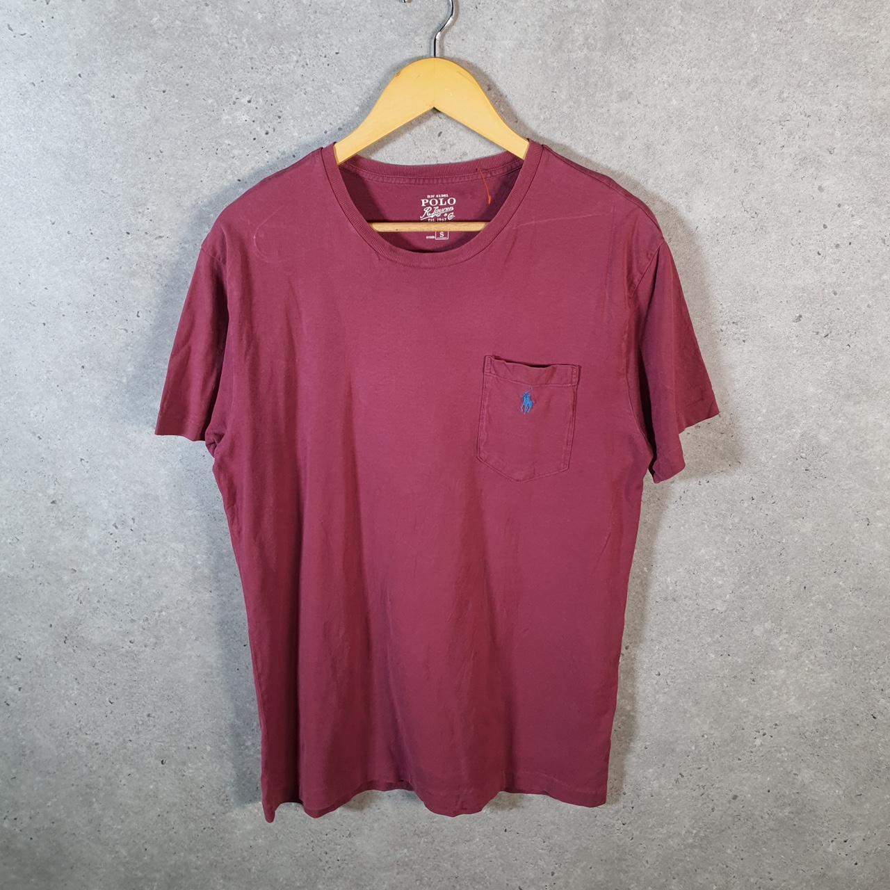 Vintage Ralph Lauren Polo T Shirt Men’s Small Pink Embroidered Classic Fit Pony C9072