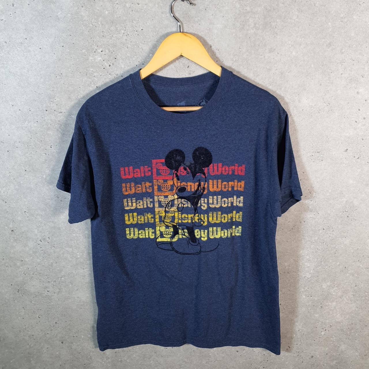 Vintage Disney Land Mickey Mouse T Shirt Men’s Medium Navy Blue Graphic Cartoon