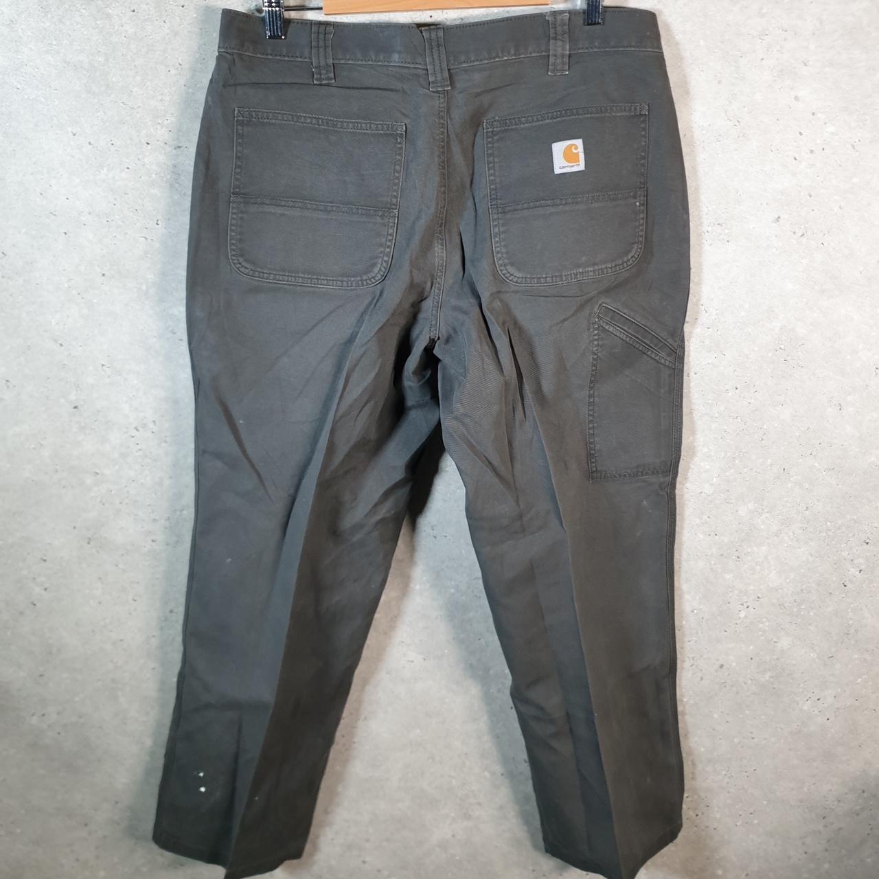 Vintage Carhartt Carpenter Trousers Mens W36 L30 Grey Relaxed Fit Workwear USA