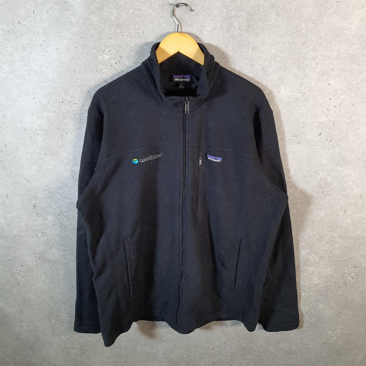 Vintage Patagonia Micro D Fleece Full Zip Sweatshirt Mens XL Black