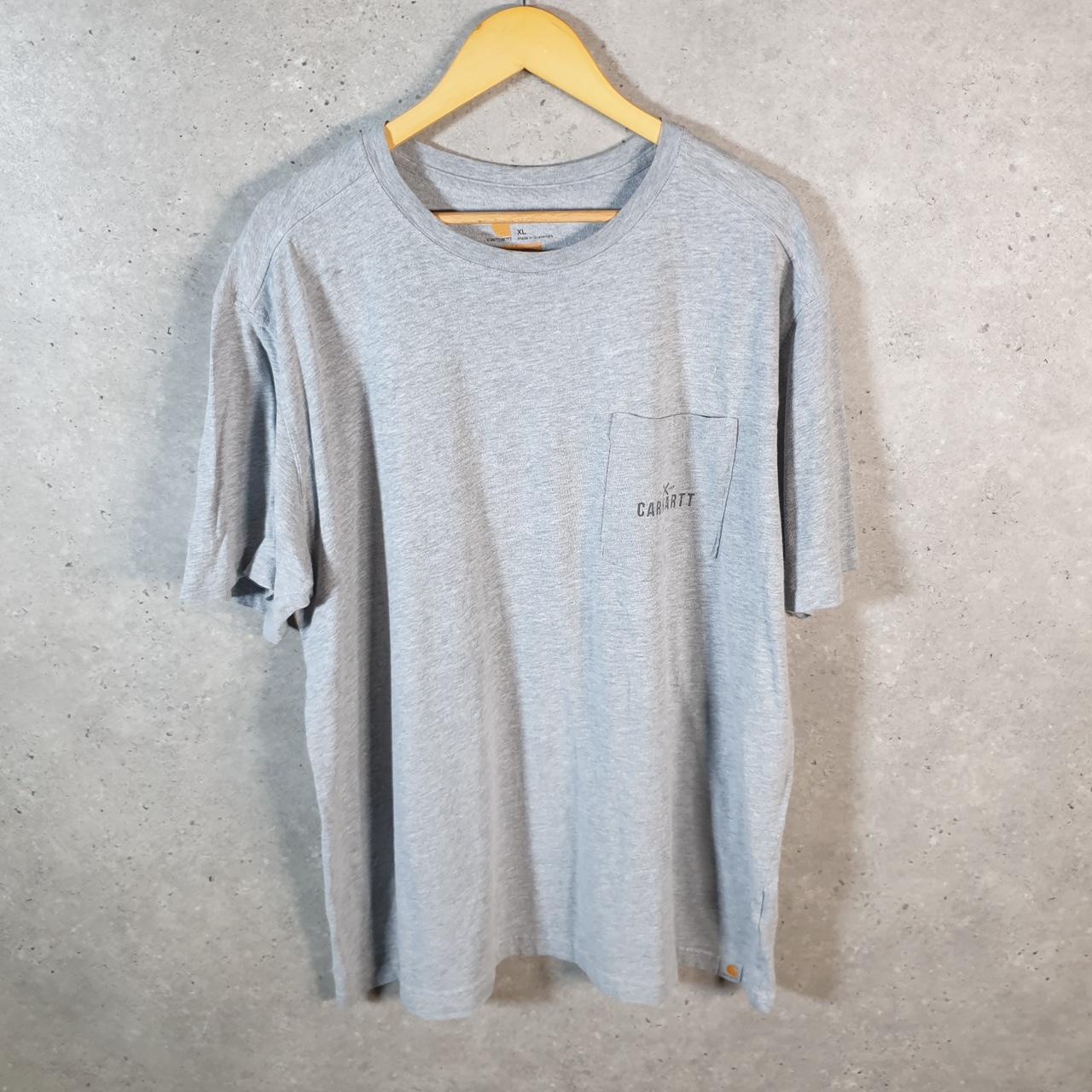 Vintage Carhartt Pocket T Shirt Men’s XL Grey Workwear Chore Utility Relaxed Fit C9205