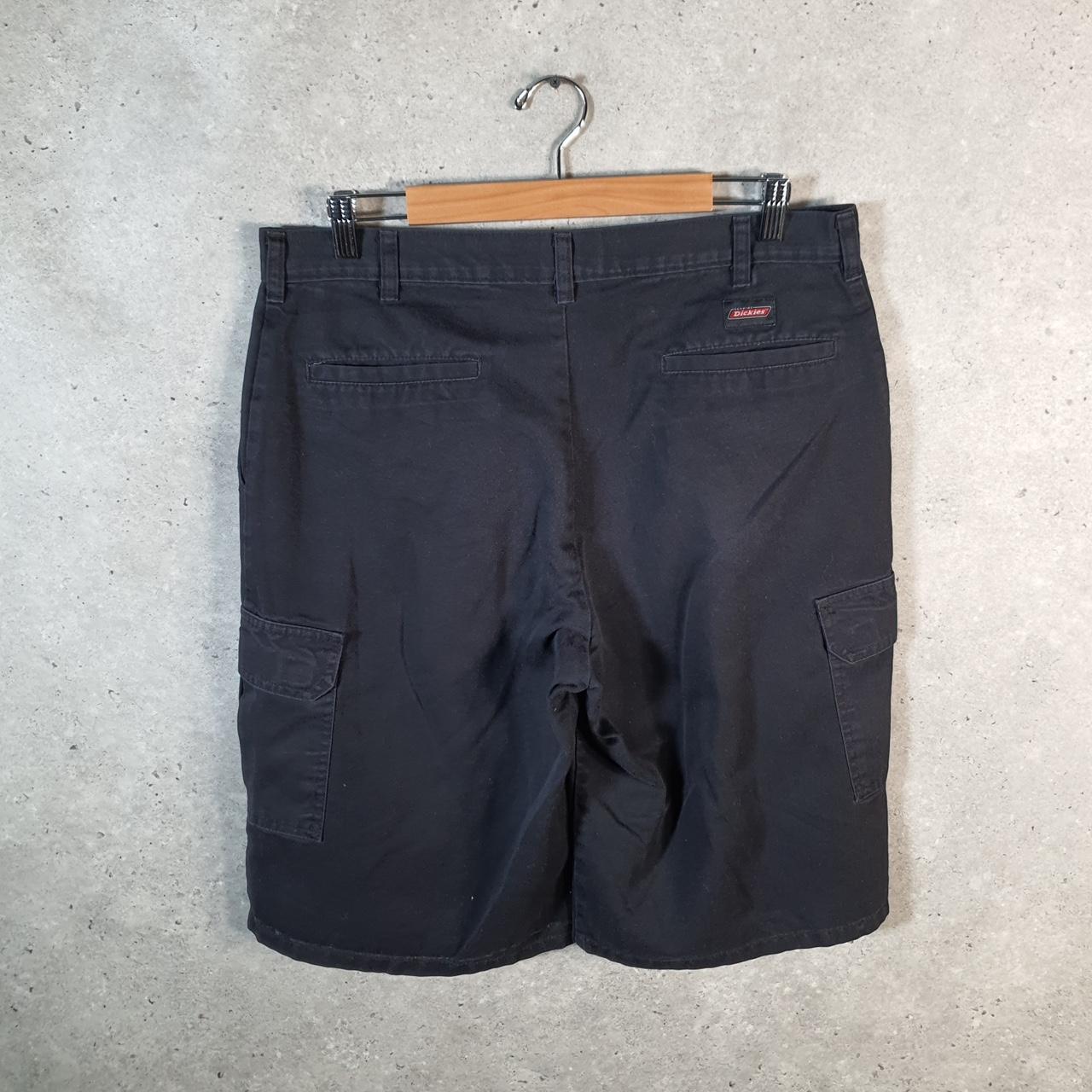 Vintage Dickies Baggy Chino Shorts Jorts Cargo Mens W36 Black Regular Fit