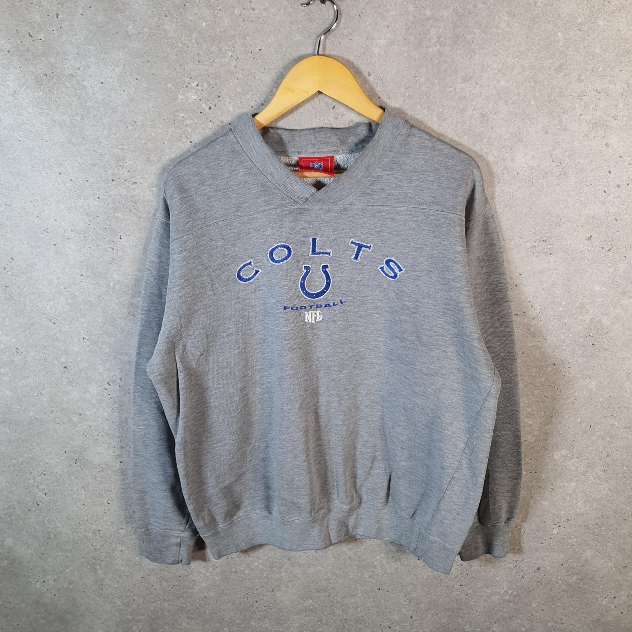 Vintage NFL Indianapolis Colts Sweatshirt Men’s M Grey Pullover Pro Sport USA