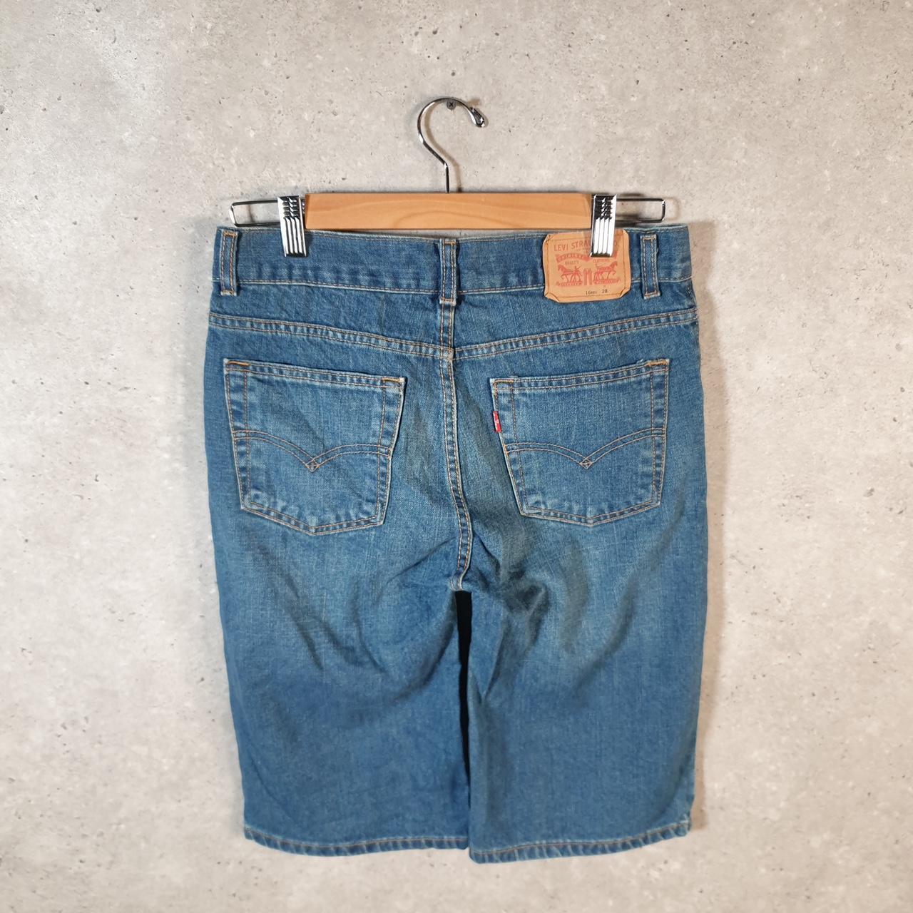 Vintage Levi’s 505 Baggy Shorts Jorts Cargo Womens W30 Blue Relaxed Denim