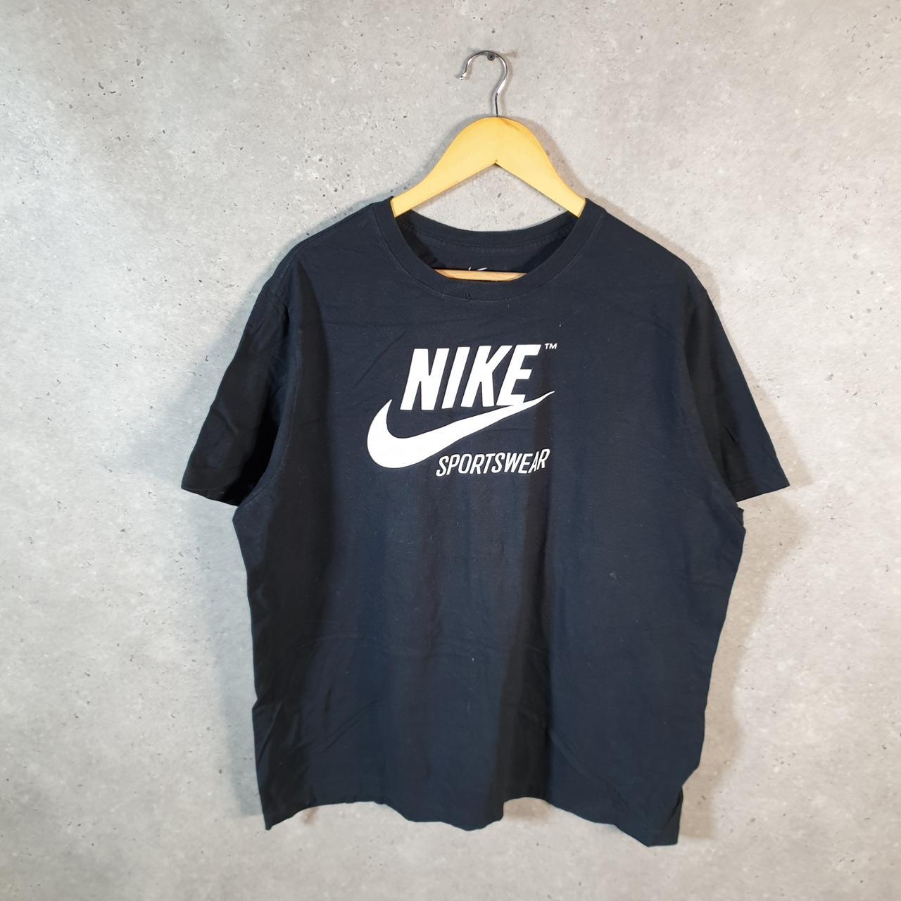Vintage Nike Spellout Sportswear T Shirt Men’s XL Black Logo Swoosh Athletic