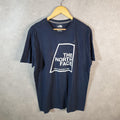 Vintage The North Face TNF Spellout T Shirt Men’s Large Blue Logo Athletic C9888