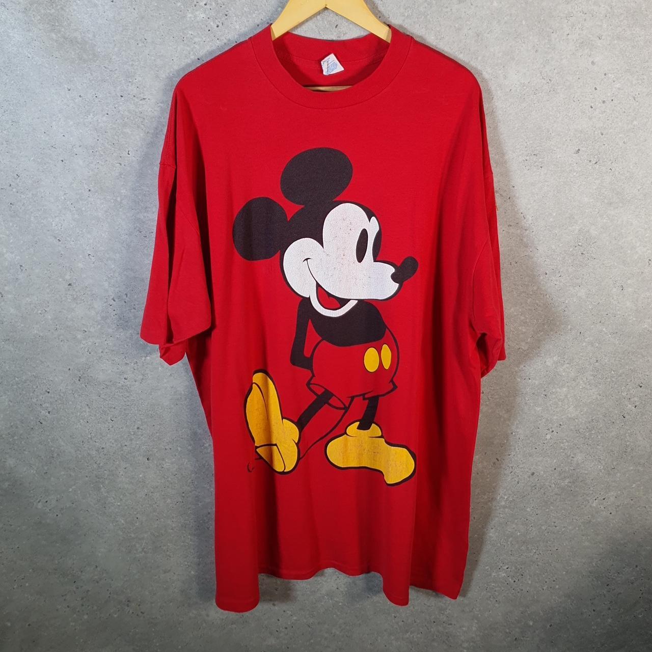 Vintage Disney Mickey Mouse 90s Graphic USA Single Stitch T Shirt Men’s 3XL Red