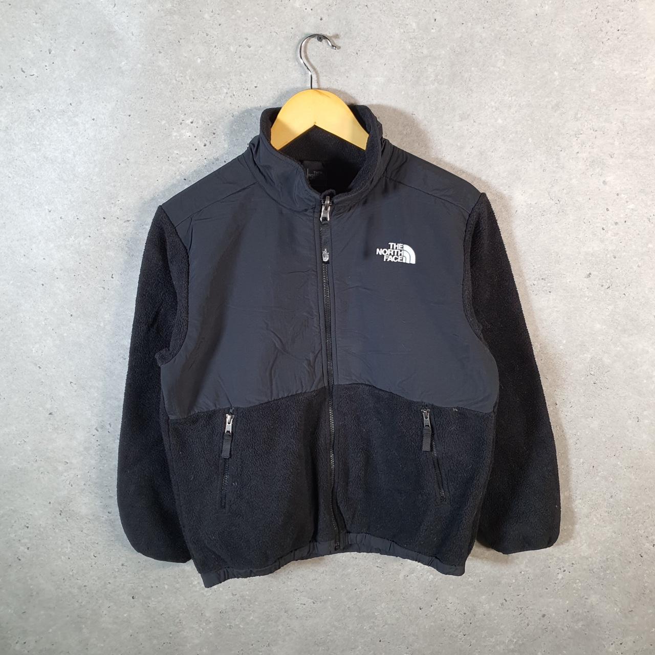 Vintage The North Face TNF Denali Fleece Sweatshirt  Youth L Black Full Zip Logo