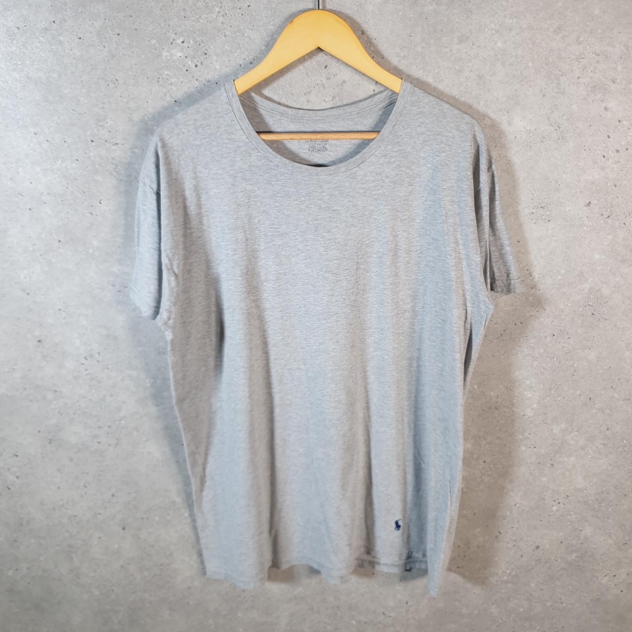 Vintage Ralph Lauren Polo T Shirt Men’s Large Grey Embroidered Classic Fit Pony C9061