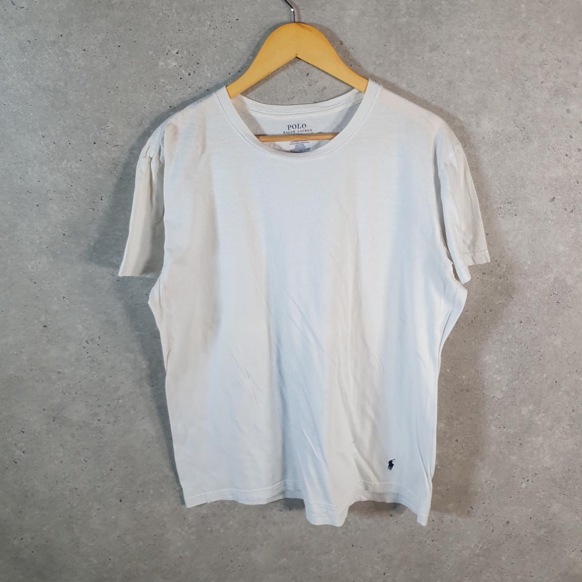 Vintage Ralph Lauren Polo Sport T Shirt Men’s Large White Classic Fit Embroidered Pony C8595