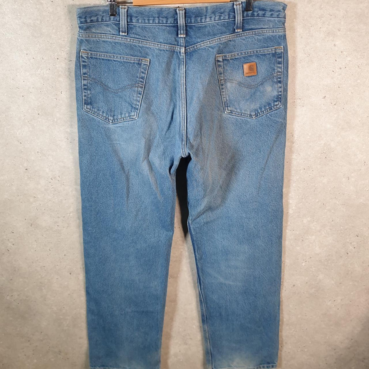 Vintage Carhartt Workwear Carpenter Jeans Mens W38 L32 Blue Denim Relaxed Fit USA