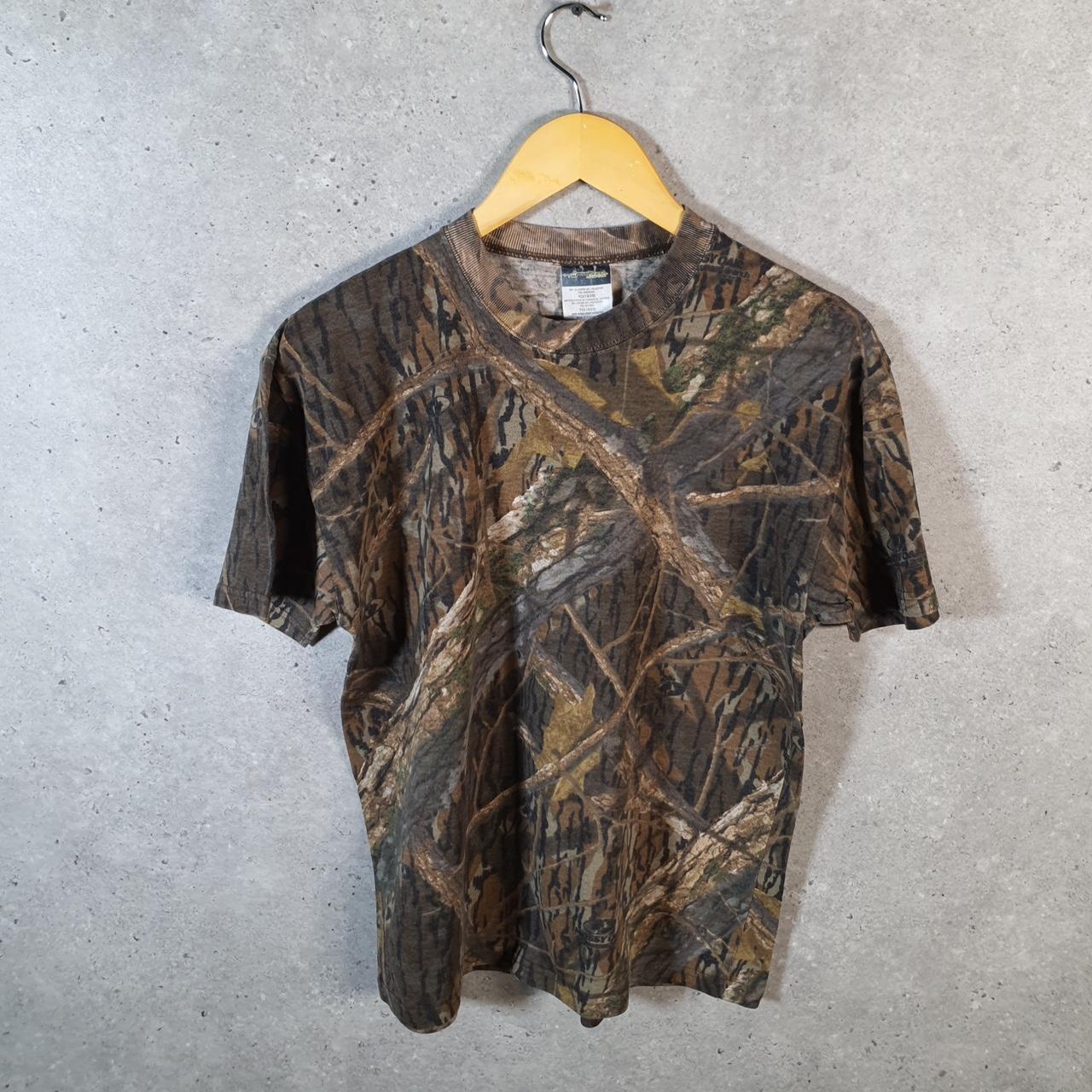Vintage Shadow Branch RealTree Camoflauge T Shirt Womens XL Camo Short Sleeve