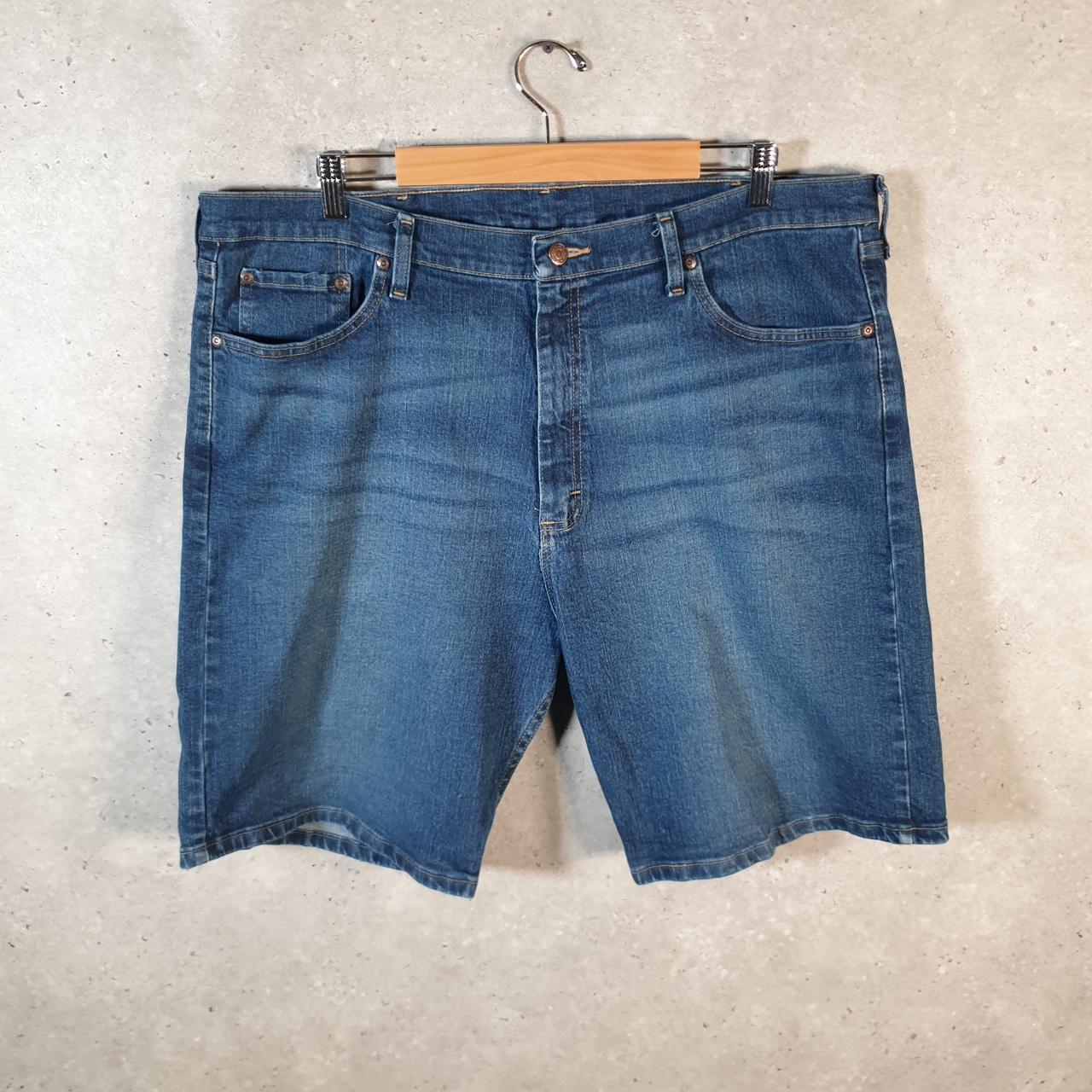 Vintage Wrangler Denim Shorts Jorts Cargo Men’s W40 Blue Baggy Cotton