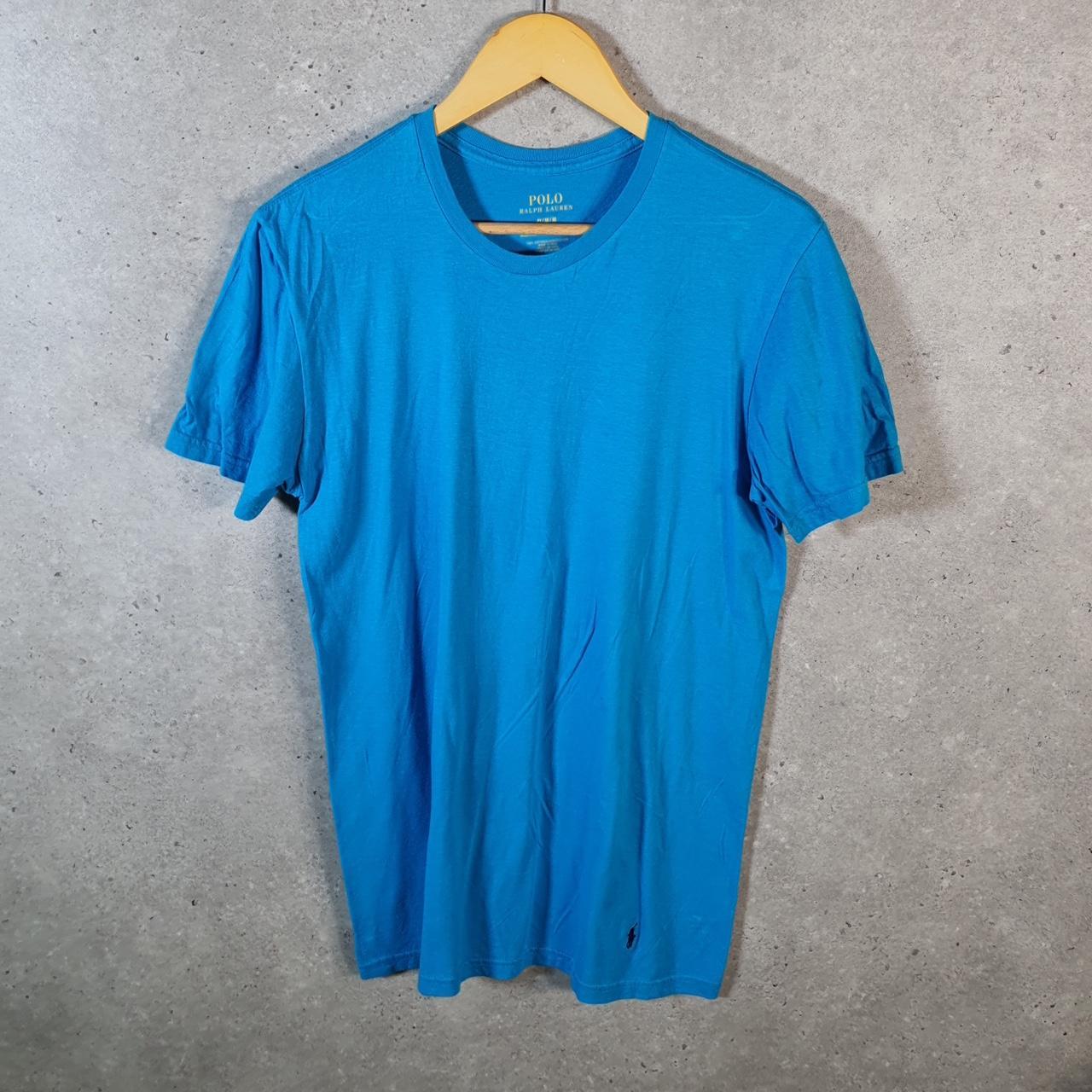 Vintage Ralph Lauren Polo T Shirt Men’s Medium Blue Embroidered Pony Classic Fit C9120