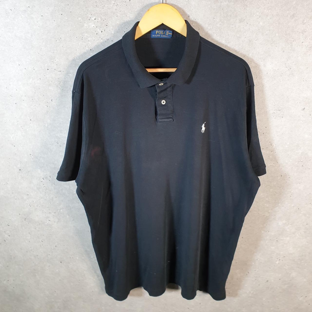 Vintage Ralph Lauren Polo Shirt Men’s XL Black Classic Fit Embroidered Pony