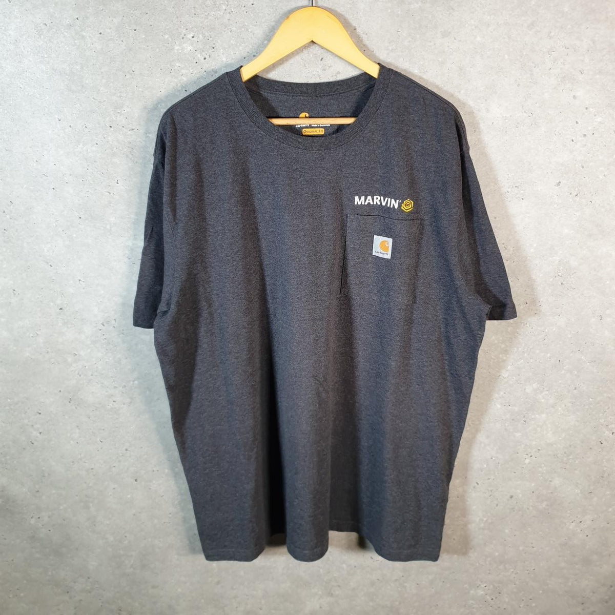Vintage Carhartt Pocket T Shirt Men’s XL Grey Workwear Chore Utility Original Fit C9295