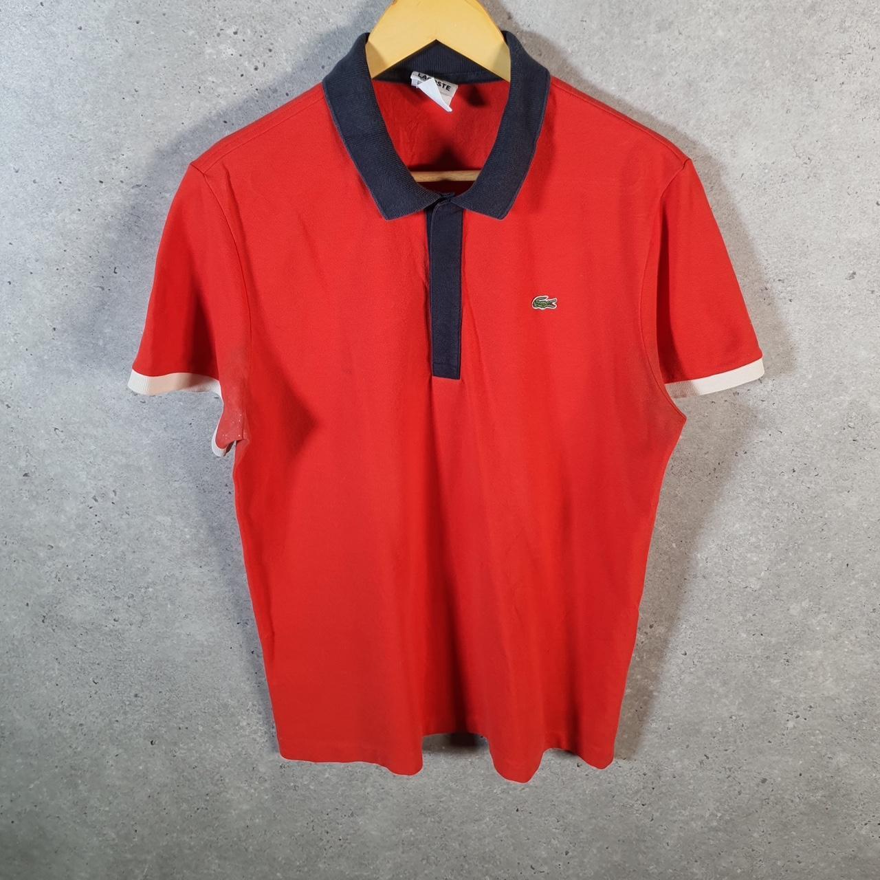 Vintage Lacoste Polo Shirt Men’s Small Red Classic Fit Embroidered Logo