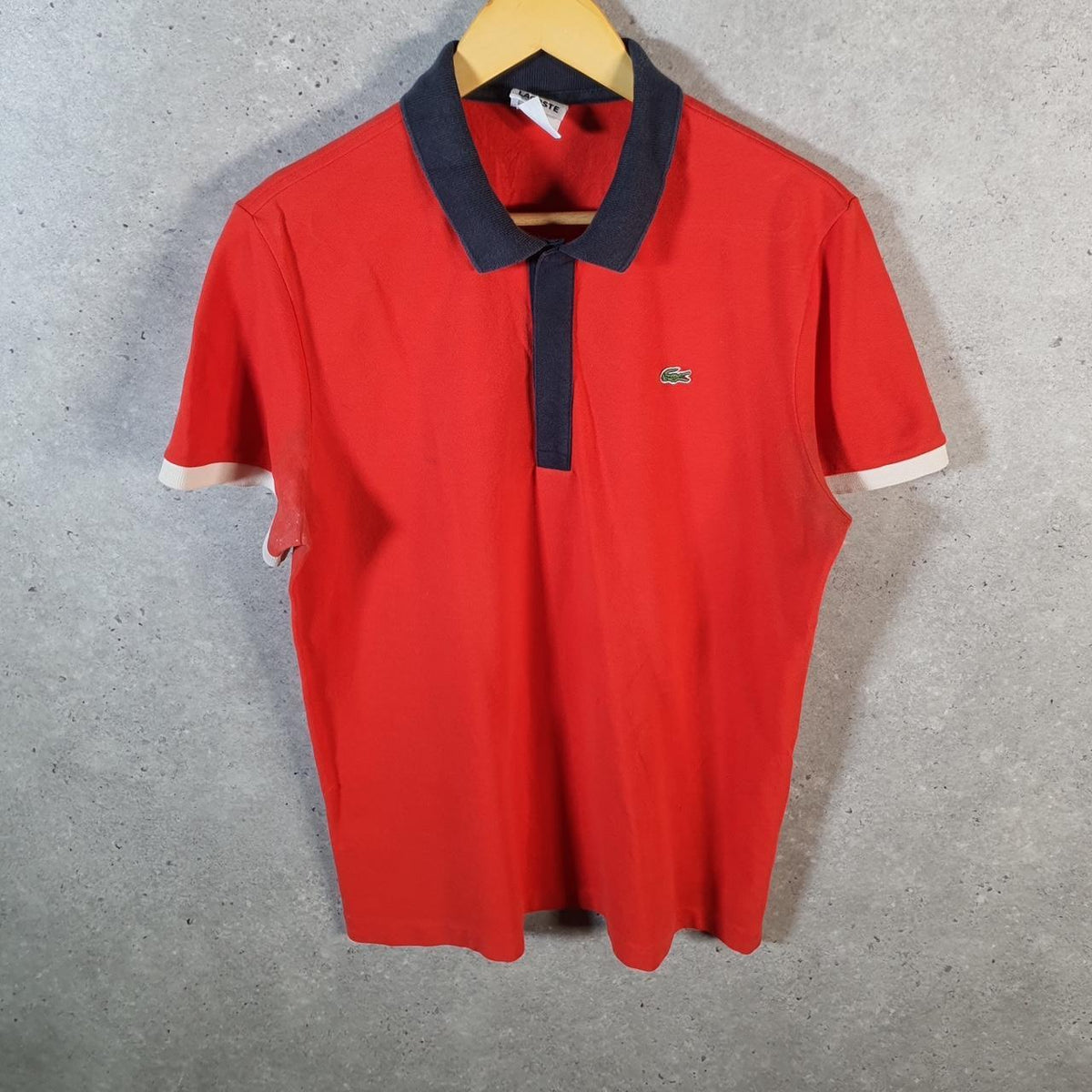 Vintage Lacoste Polo Shirt Men’s Small Red Classic Fit Embroidered Logo