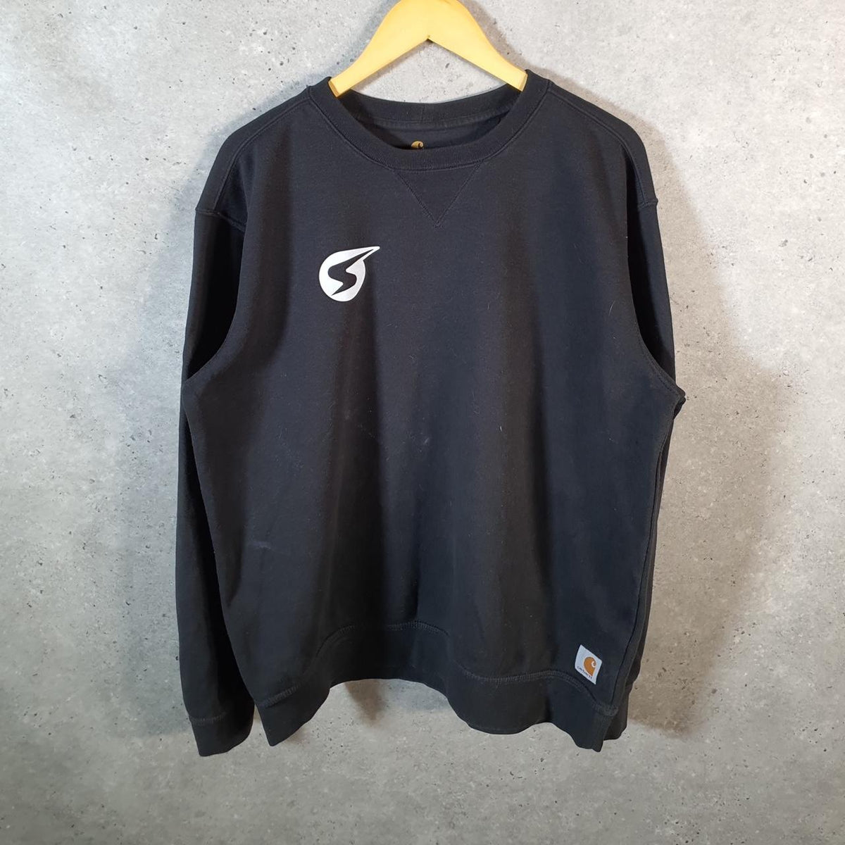 Vintage Carhartt Sweatshirt Mens Large Black Pullover Blank USA Original Fit