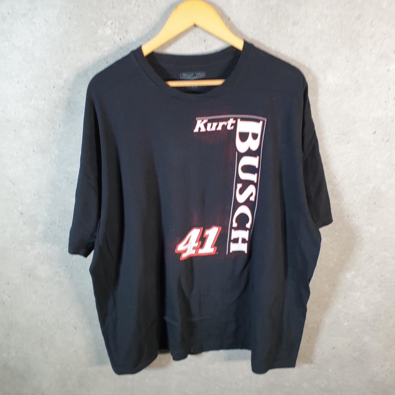 Vintage Kurt Busch USA Nascar Graphic T Shirt Men’s 2XL Black American Racing