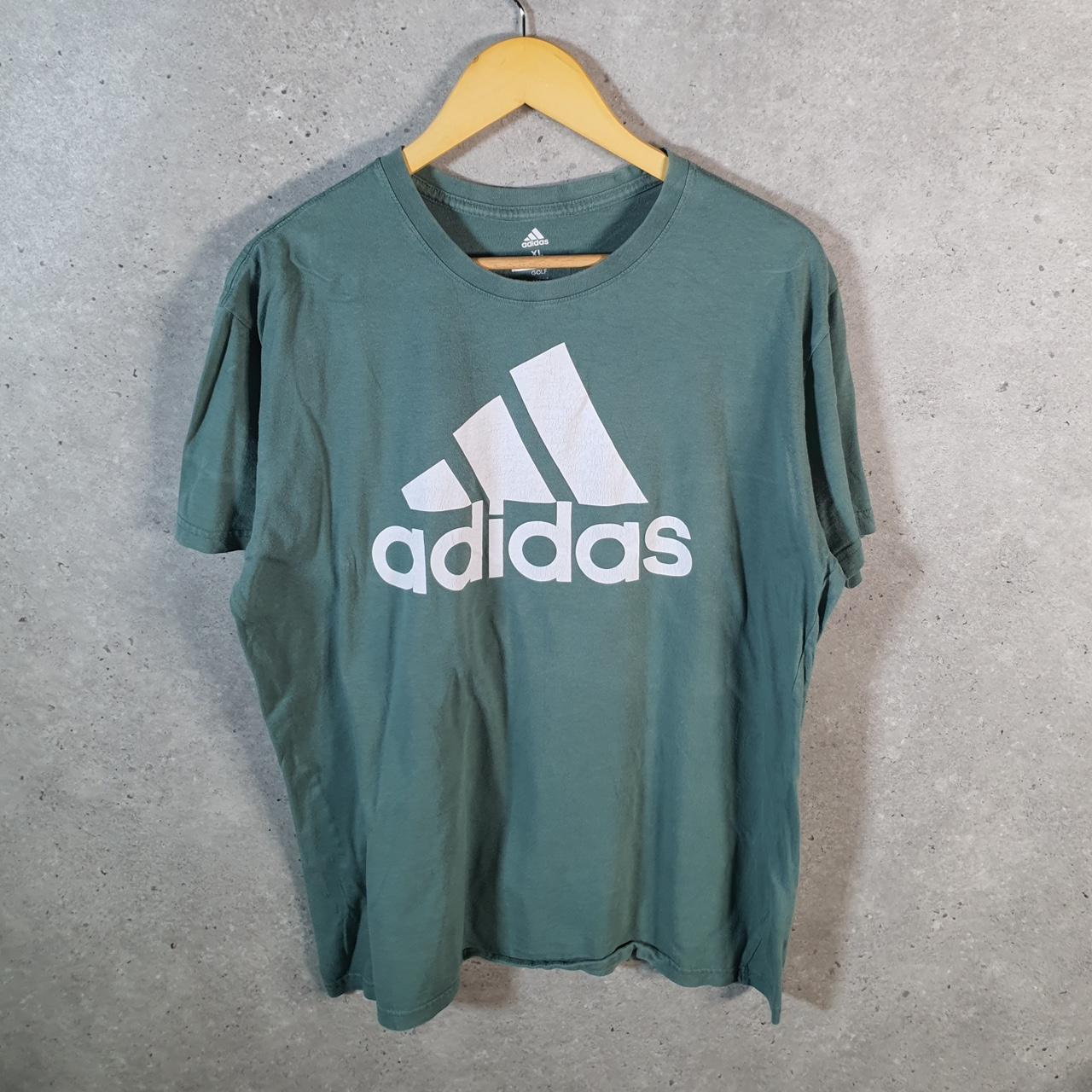 Vintage Adidas Golf T Shirt Men’s XL Blue Three Stripes Athletic Logo