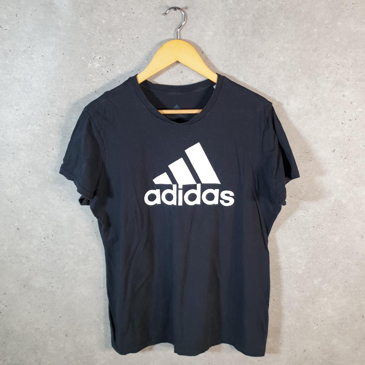 Vintage Adidas Go To Tee T Shirt Men’s XL Black Three Stripes Athletic Logo
