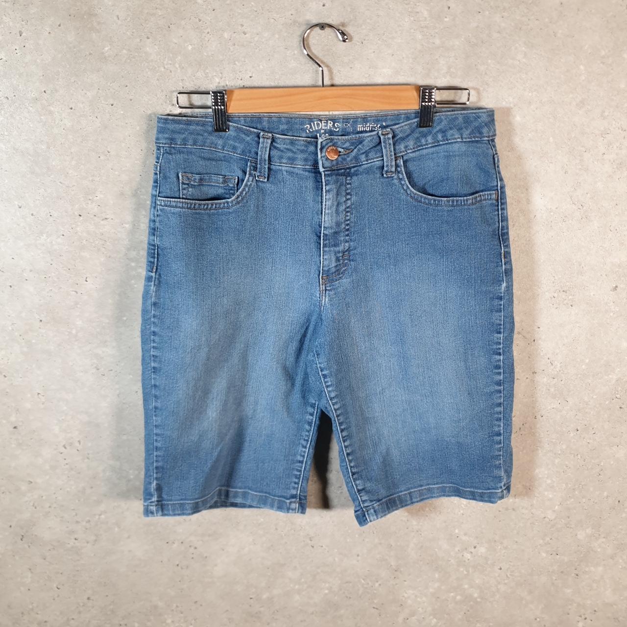 Vintage Lee Baggy Shorts Jorts Cargo Womens W32 Blue Relaxed Denim