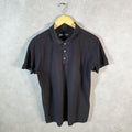 Zara Polo Shirt Men’s Large Black Casual Logo Athletic