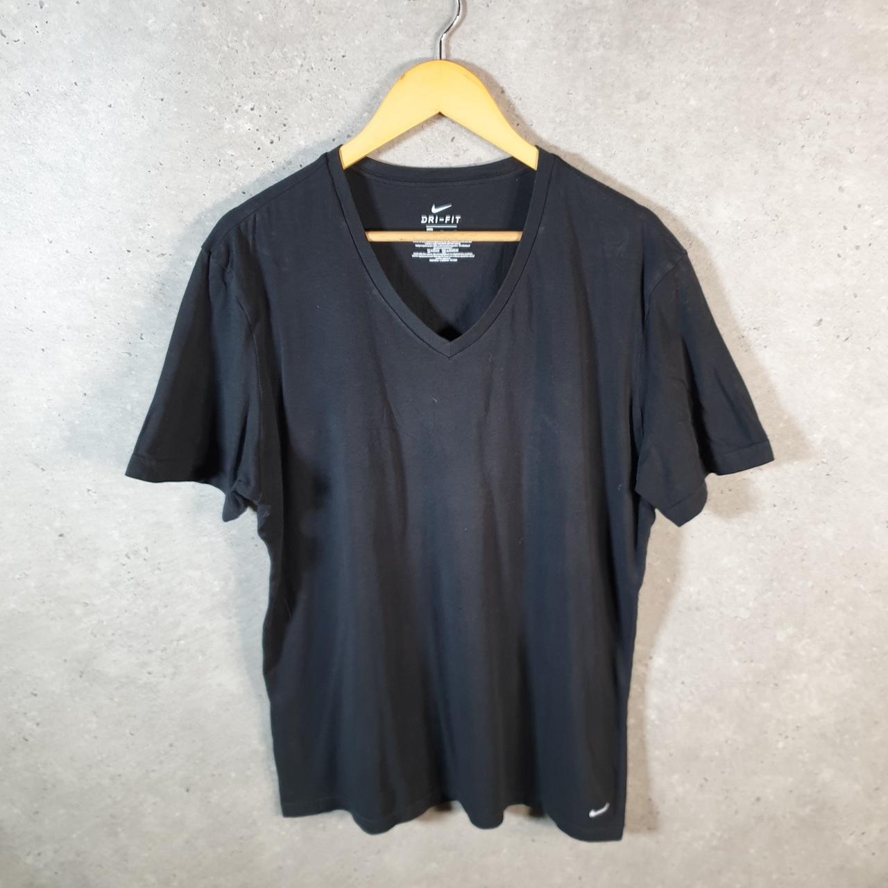 Vintage Nike Dri Fit Spellout T Shirt Men’s XL Black Logo Swoosh Athletic