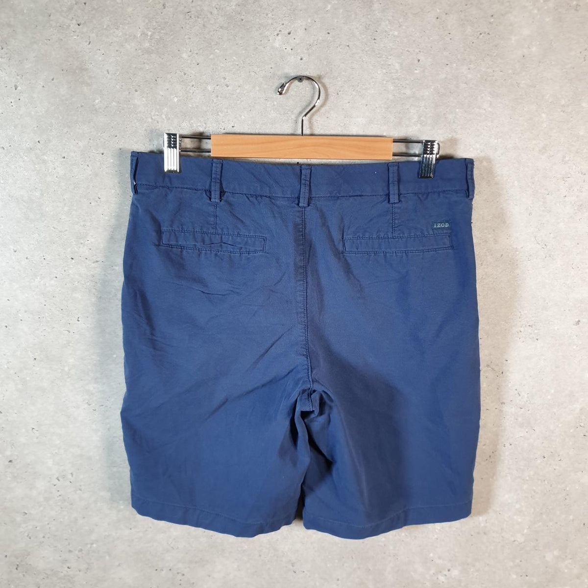 Vintage Izod Golf Chino Shorts Jorts Cargo Men’s W32 Blue Baggy Cotton