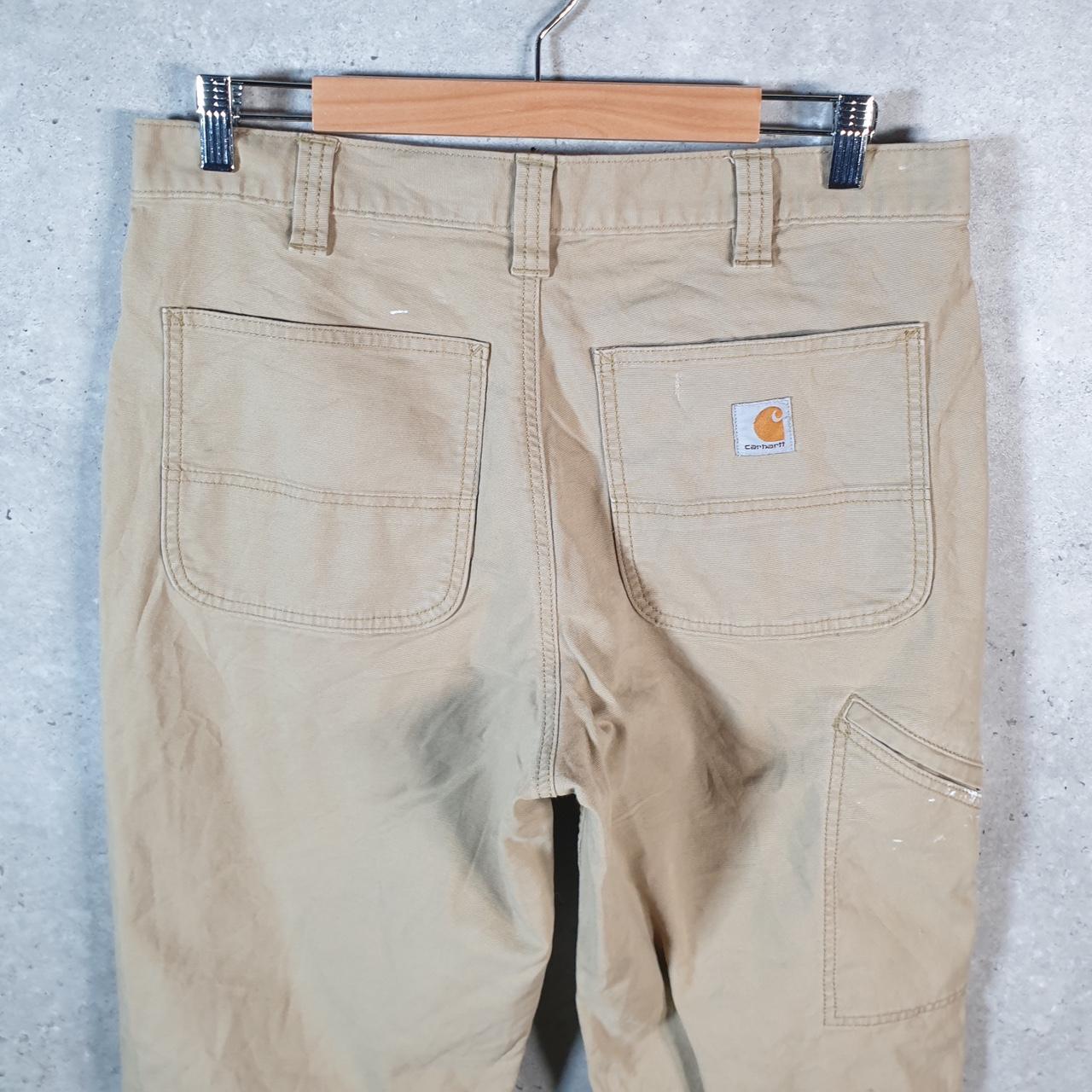 Vintage Carhartt Carpenter Trousers Mens W34 L34 Brown Relaxed Fit Workwear USA