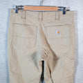 Vintage Carhartt Carpenter Trousers Mens W34 L34 Brown Relaxed Fit Workwear USA