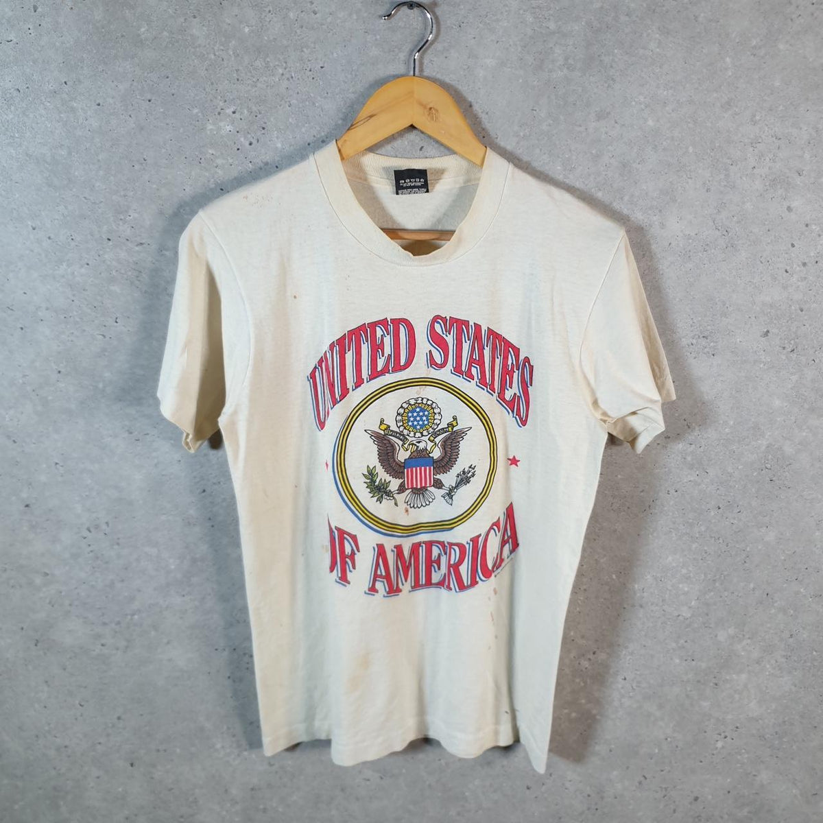 Vintage Screen Stars United States American 90s USA Single Stitch T Shirt Men’s Medium White C8148