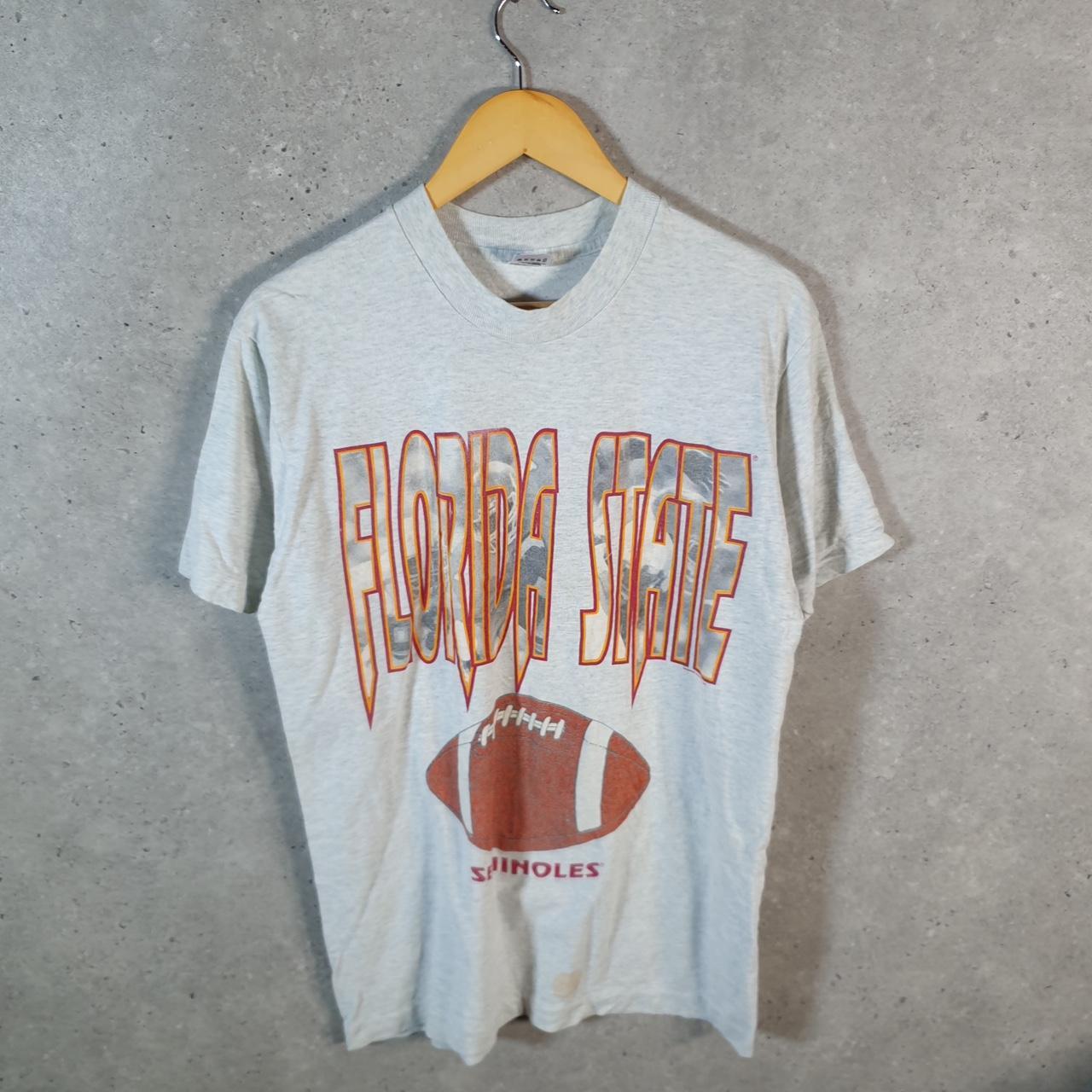 Vintage Fruit of the Loom Florida State 90s Single Stitch T Shirt Men’s Medium Grey