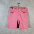 Vintage Lee Baggy Shorts Jorts Cargo Womens W28 Pink Relaxed Cotton