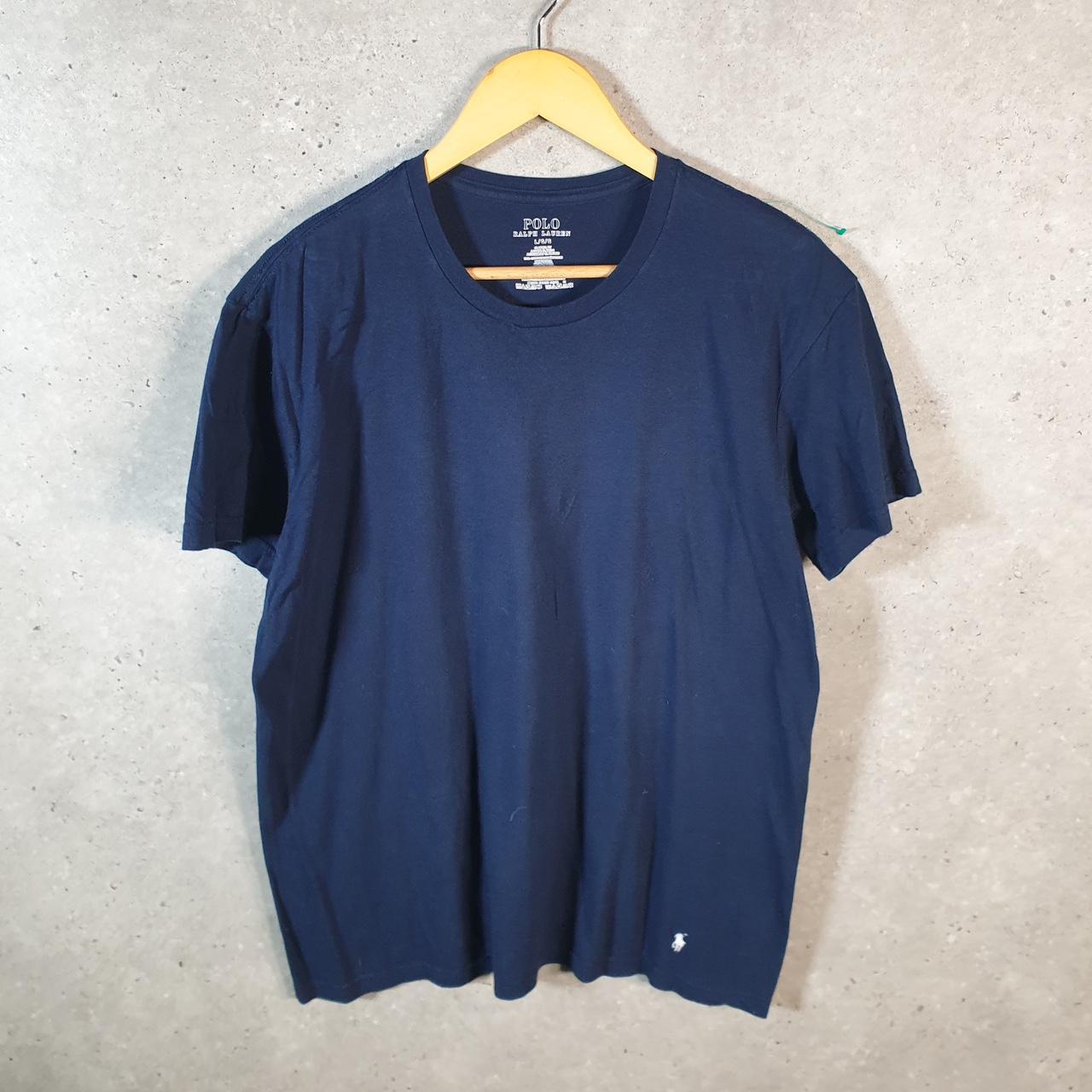 Vintage Ralph Lauren Polo T Shirt Men’s Large Navy Blue Embroidered Classic Fit Pony C9046