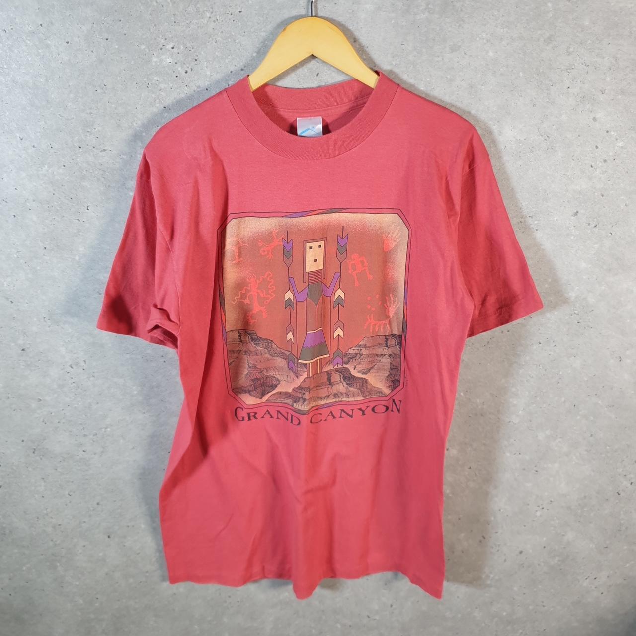 Vintage Prairie Mountain Grand Canyon 90s USA Single Stitch T Shirt Men’s Large Red