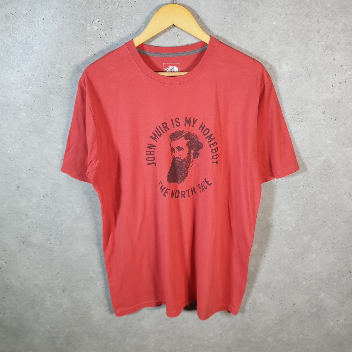 Vintage The North Face TNF Spellout T Shirt Shirt Men’s Large Red Logo Athletic C9607