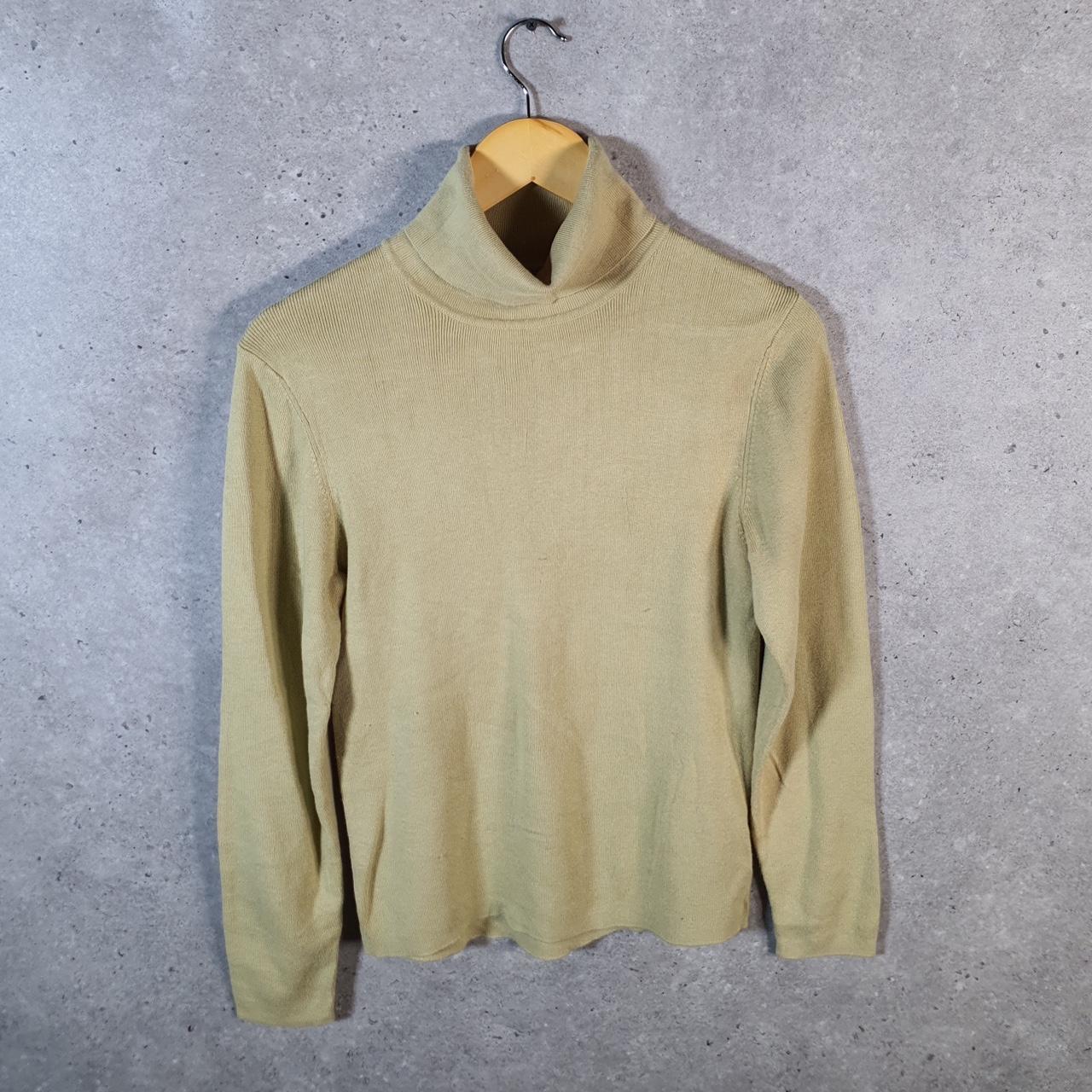 Vintage Eddie Bauer Knit Sweater Womens Medium Green Y2K Pullover Wool