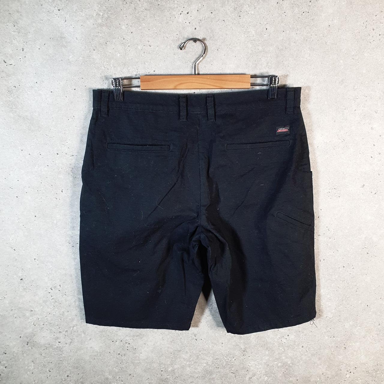 Vintage Dickies Baggy Chino Shorts Jorts Cargo Mens W32 Black Relaxed Fit