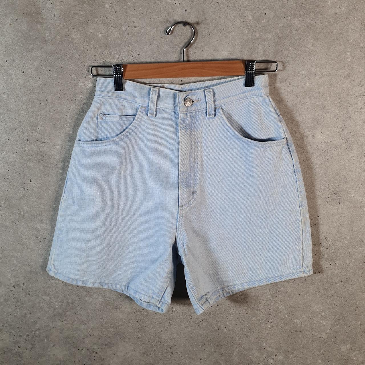 Vintage Lee Low Rise Baggy Shorts Jorts Cargo Womens W24 Blue Relaxed Denim A4568
