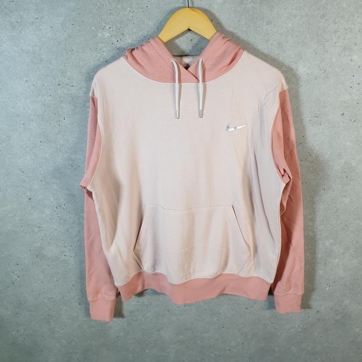 Vintage Nike Club Hoodie Womens Small Pink Swoosh Y2K Pullover