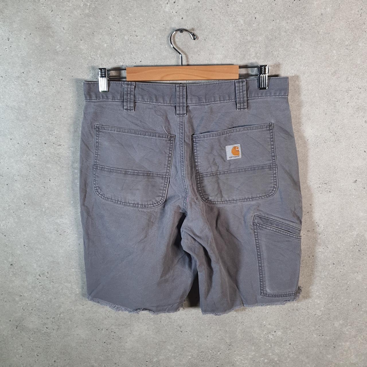 Vintage Carhartt Baggy Carpenter Shorts Jorts Cargo Men’s W33 Grey Relaxed Fit Workwear A4872