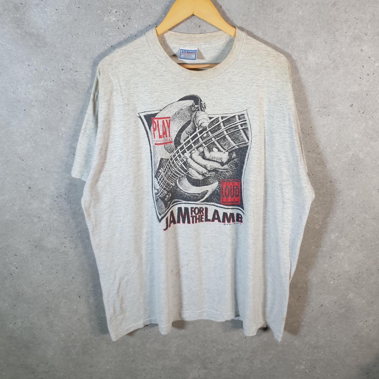 Vintage Allsport Jam For the Lamb 90s USA Single Stitch T Shirt Men’s 2XL Grey