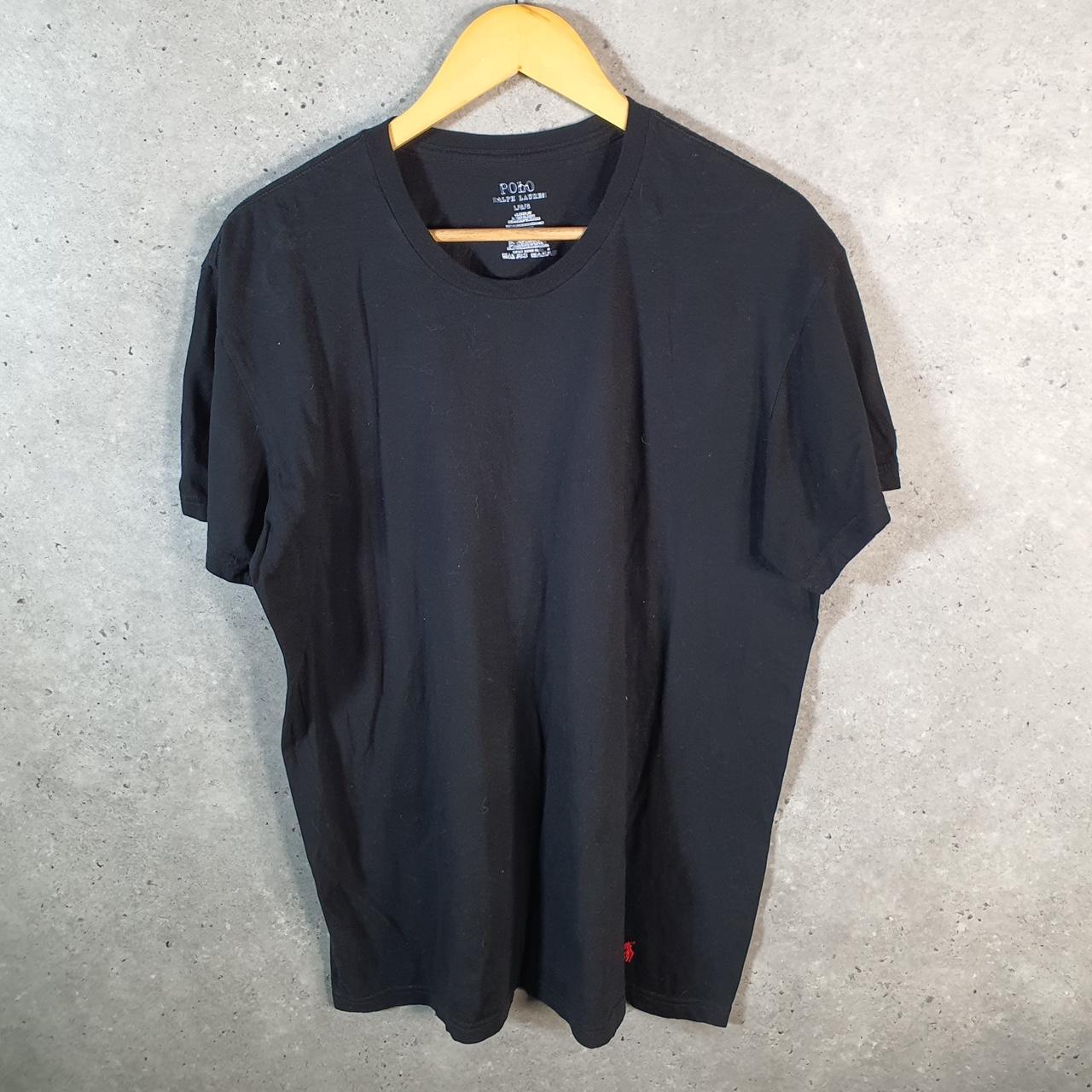 Vintage Ralph Lauren Polo Sport T Shirt Men’s Large Black Classic Fit Embroidered Pony C8634