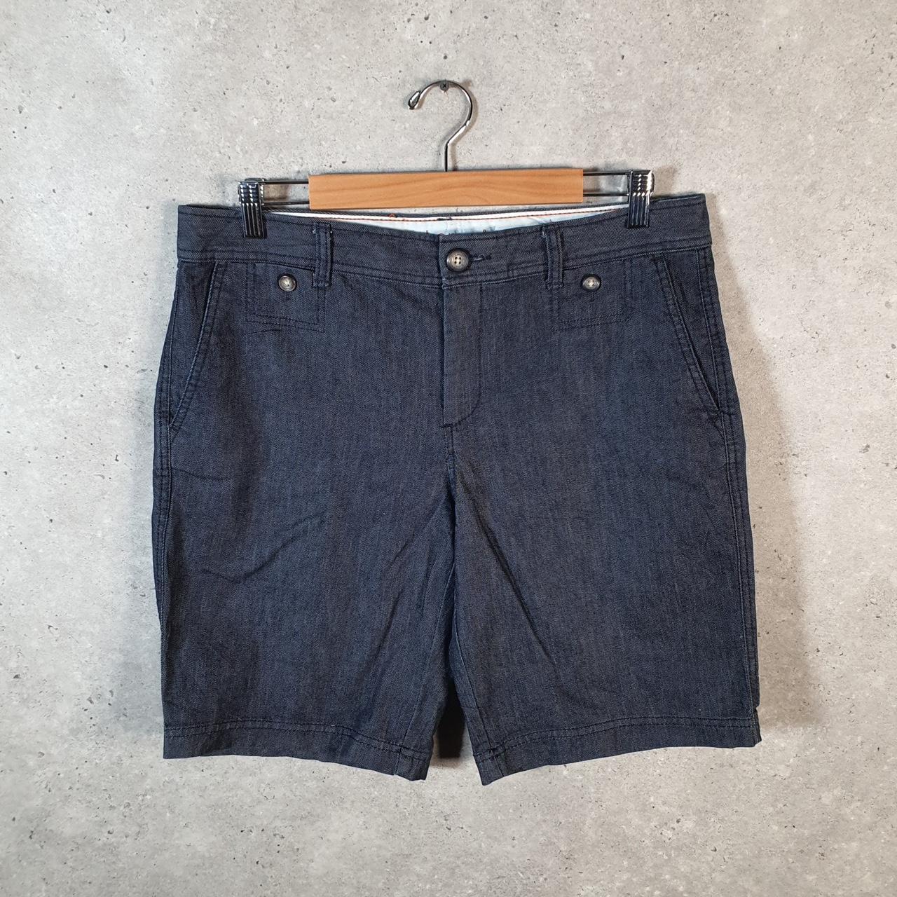 Vintage Dockers Chino Shorts Jorts Cargo Womens W36 Navy Blue Baggy Cotton